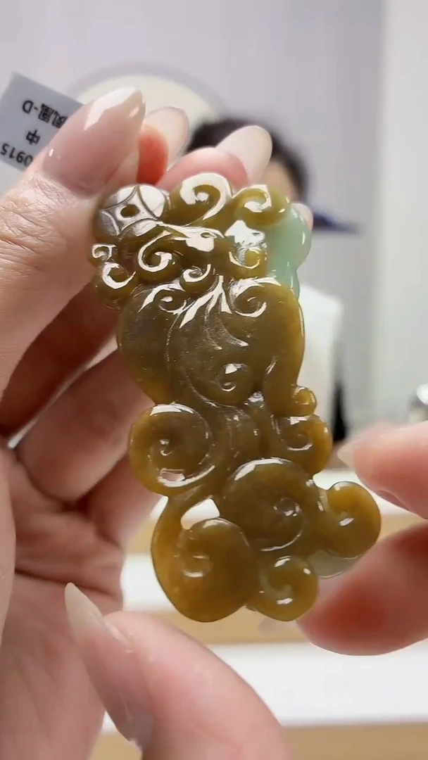 未镶嵌定制翡翠5160MM-毛货挂件63