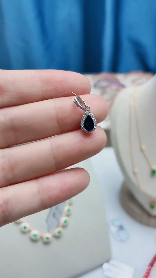 吊坠蓝宝石银S925镶嵌436ZB1110产品一个（多样性）