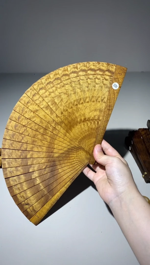 金丝楠T**y20cm金丝楠木小叶桢楠扇8c