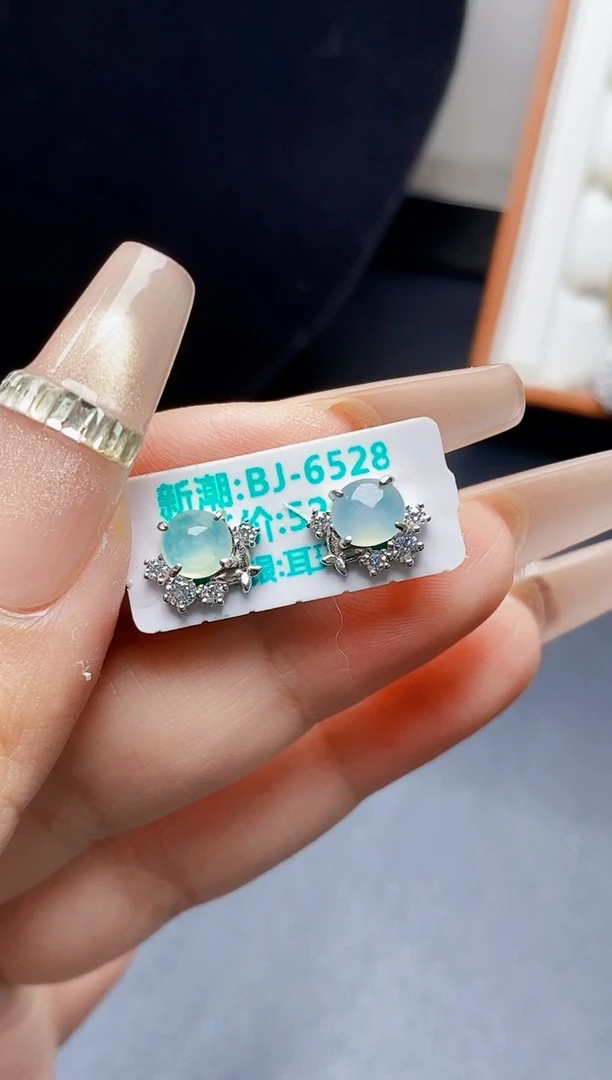 银S925镶嵌戒指翡翠3755