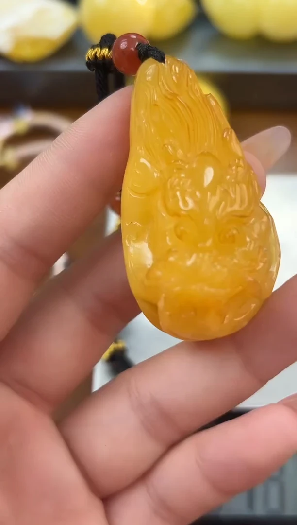 未镶嵌蜜蜡裸石琥珀蜜蜡吊坠