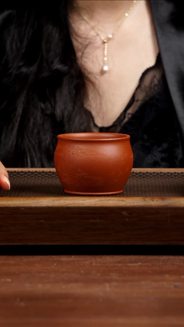 茶壶紫砂朱泥缸杯170CC