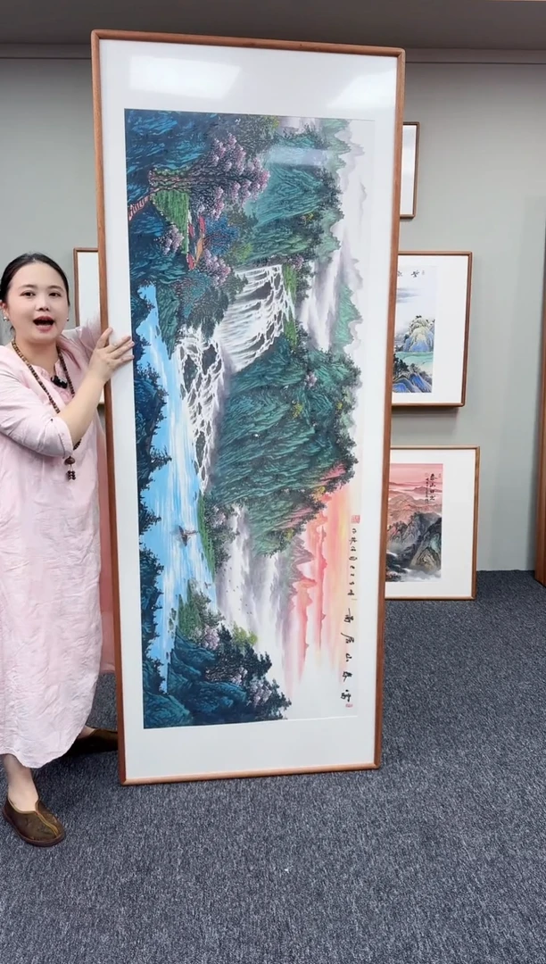 国画富春山居图210*80刘佳林老师手写手绘作品