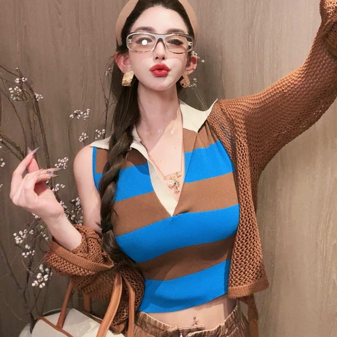 GUIDI GUDI【摩登女郎】气质休闲百搭时尚背心 B9510459H