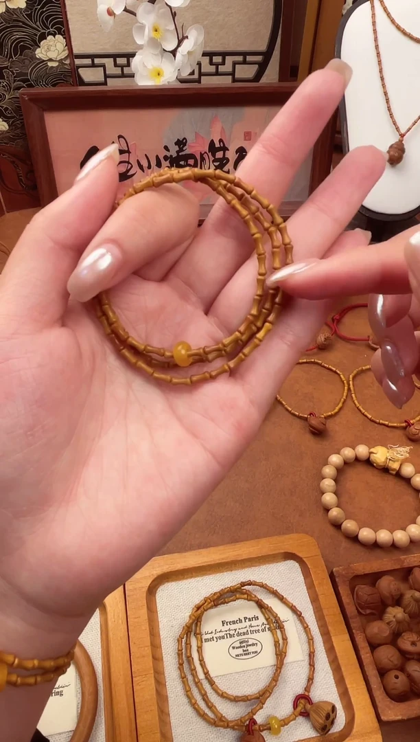 竹节手串一物一拍三圈素款加跑环