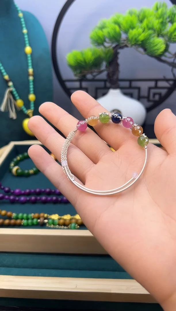 【闪购商品】碧玺手链银S925镶嵌000000