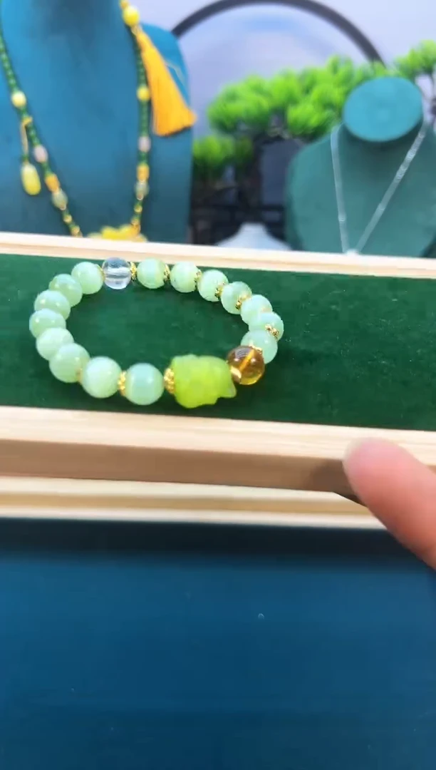 手链14K金镶嵌碧玺S464