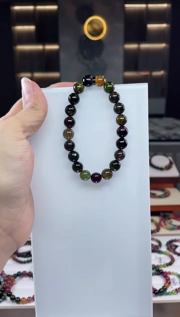 未镶嵌单圈手串碧玺（多样性发一条）Q