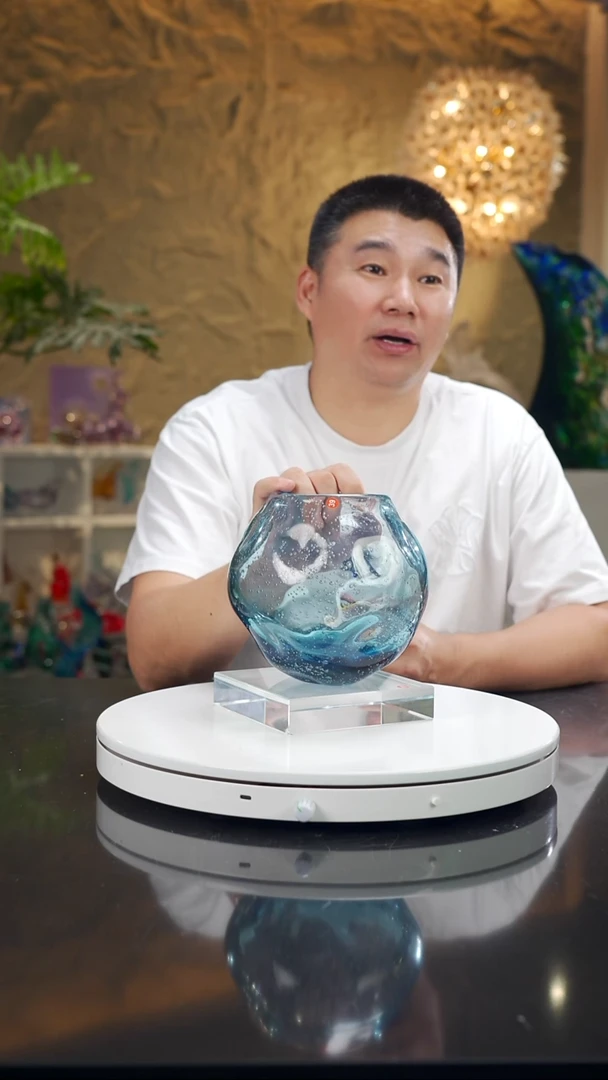 摆件半****主福利蓝色花瓶