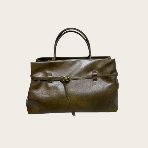 【RAIN·CUN】轻奢简约通勤斜挎手提托特包 SK-92245-橄榄绿