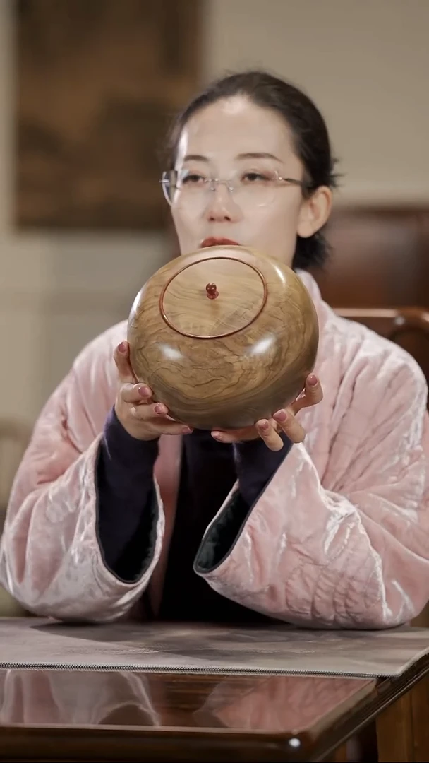 金丝楠闪电纹精品大茶叶罐