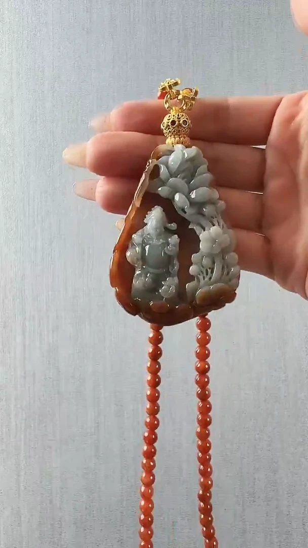 颈饰未镶嵌翡翠财神