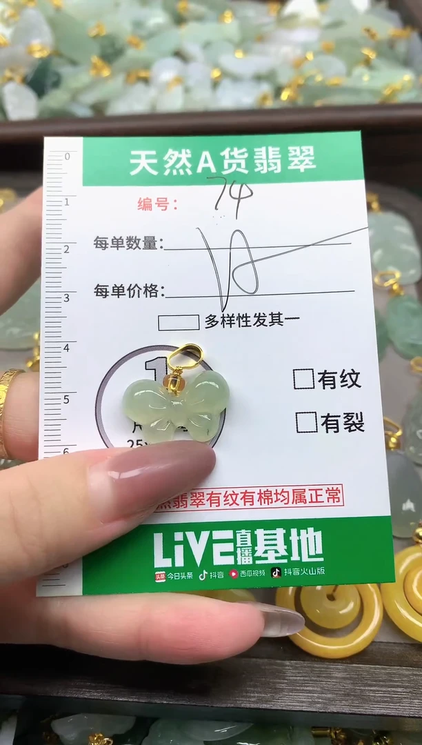 颈饰未镶嵌翡翠纯天然缅甸A货翡翠-74