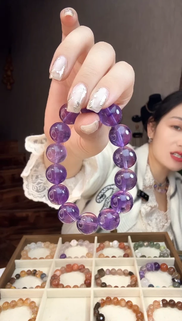 未镶嵌手链水晶紫水晶手串