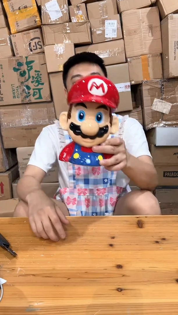 瓷片陶瓷收纳马里奥罐