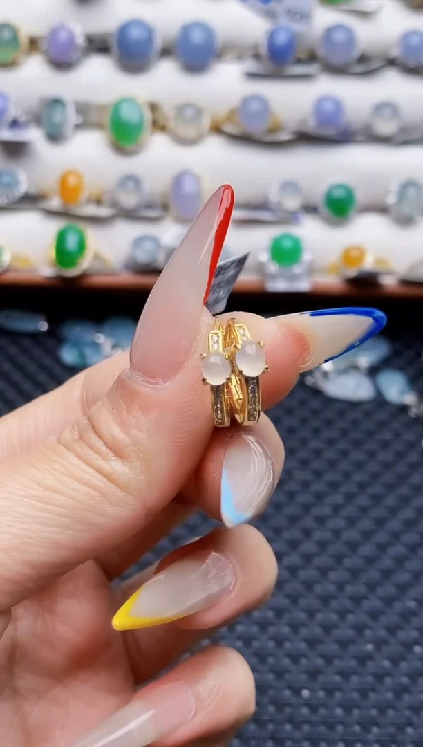 银S925镶嵌戒指翡翠4676