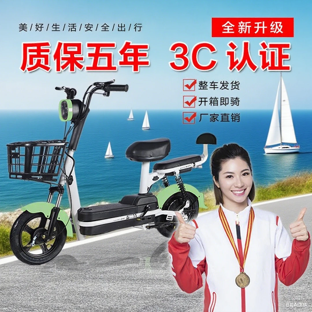YM幻影新国标电动车自行车男女代步通勤