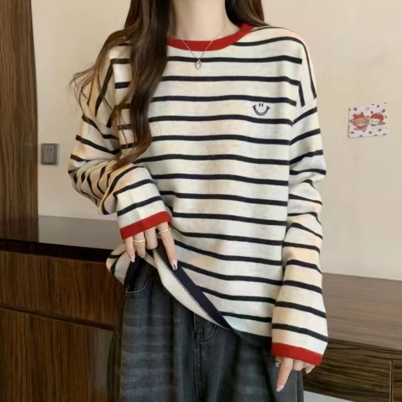 【君君家】清仓捡漏女士时尚百搭针织毛衣圆领套头休闲毛衣多款式选