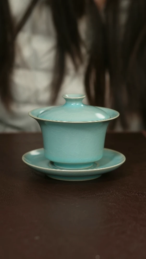 摆件瓷1394原矿原釉汝宋汝瓷