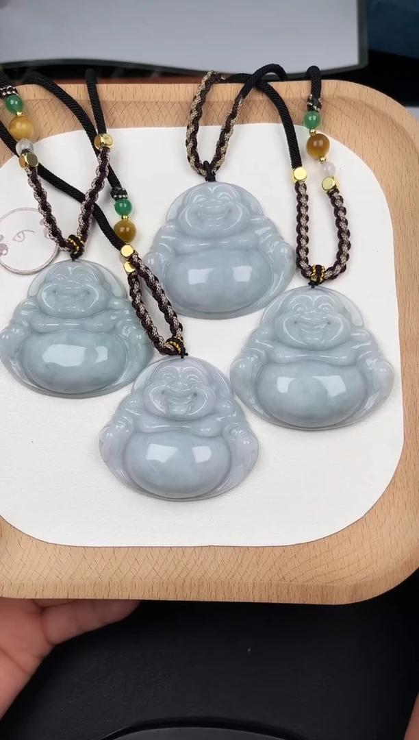 颈饰未镶嵌翡翠LA080油蓝大佛+送同款绳子多样性发其一