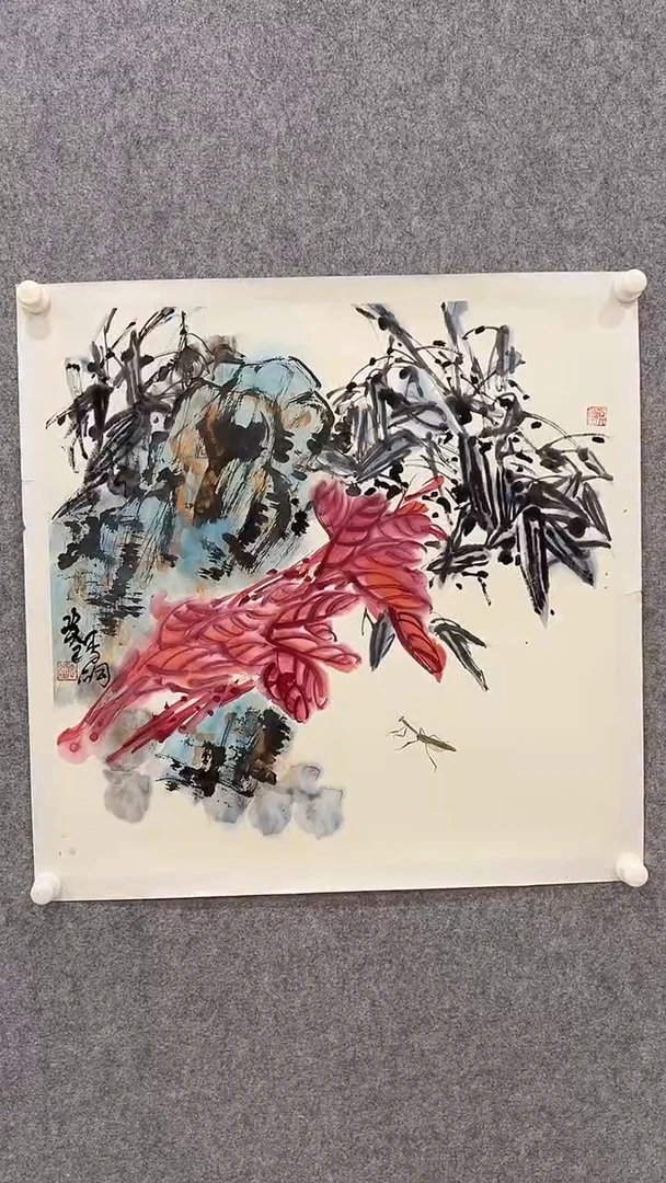 国画李纲-4平尺-山水国画-金