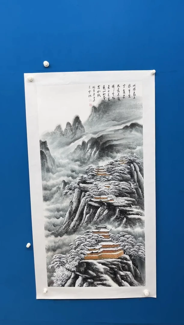 国画张-展览原作雪景/无框/W