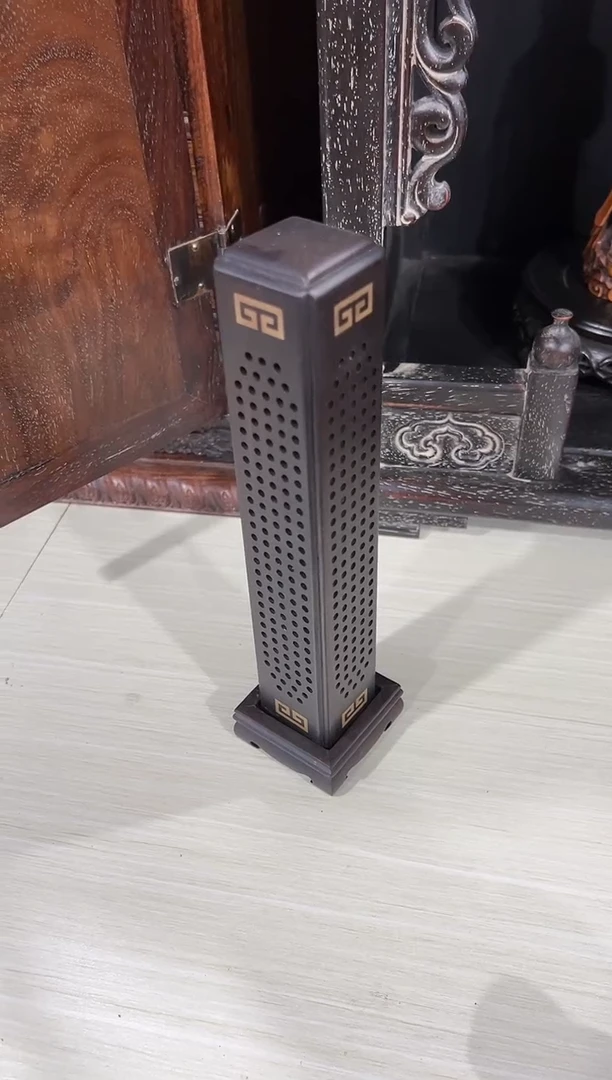 木木 黑檀木塔形香炉