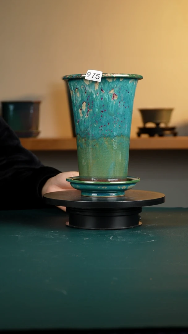 975窑变兰花盆23.5/21.5/20.5/16/13