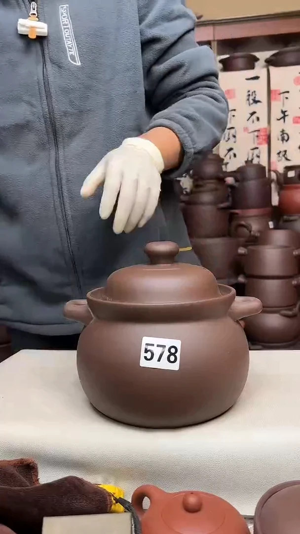 宜兴紫砂微瑕3升大肚煲578