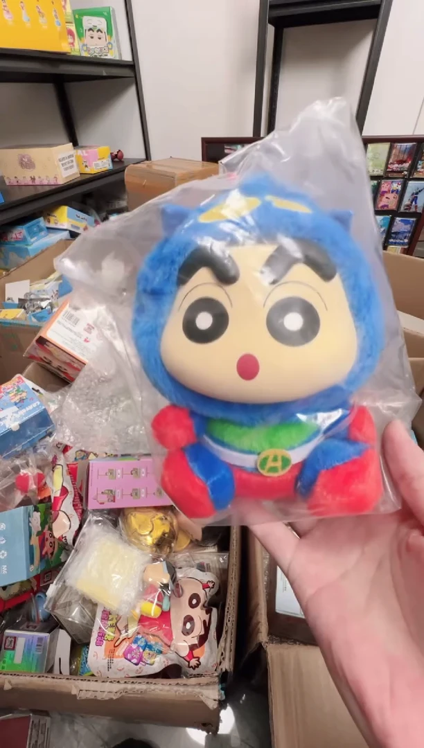 搪胶无盒卡正版蜡笔小新搪小偶s超人
