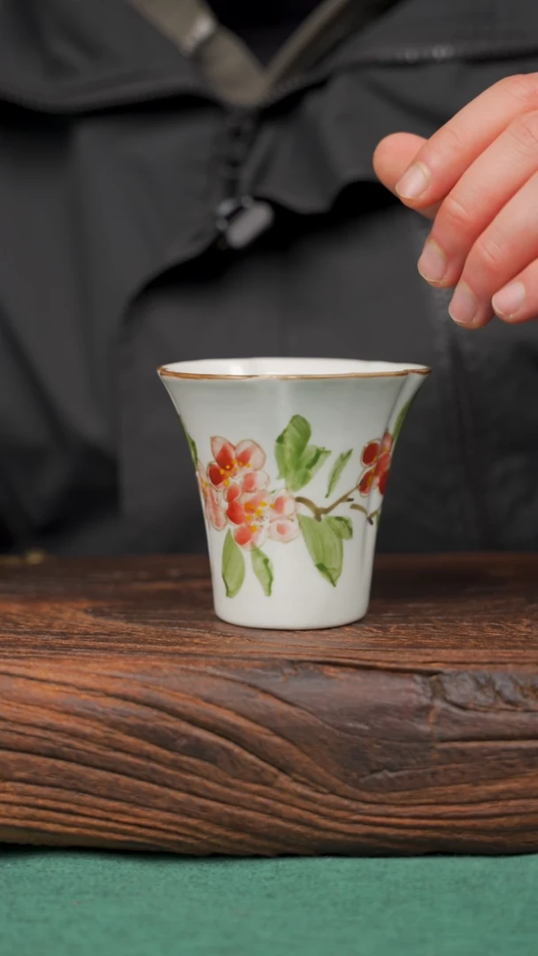 【闪购商品】瓷片26景德镇杯釉下手工手绘瓷器
