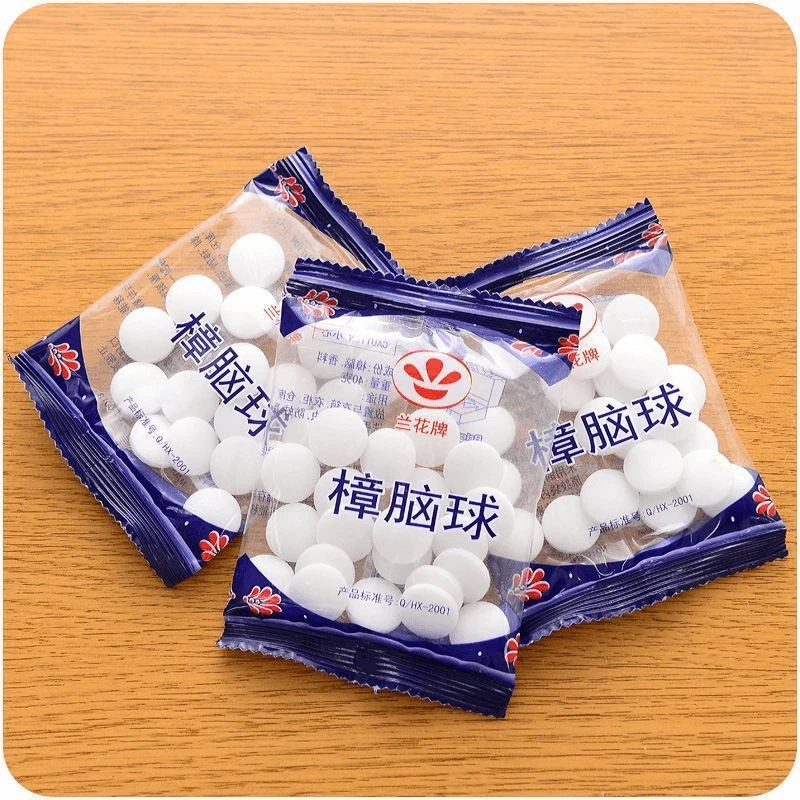 樟脑丸衣柜防霉防虫芳香去味驱虫防蟑螂家用臭丸球臭蛋天然卫生球