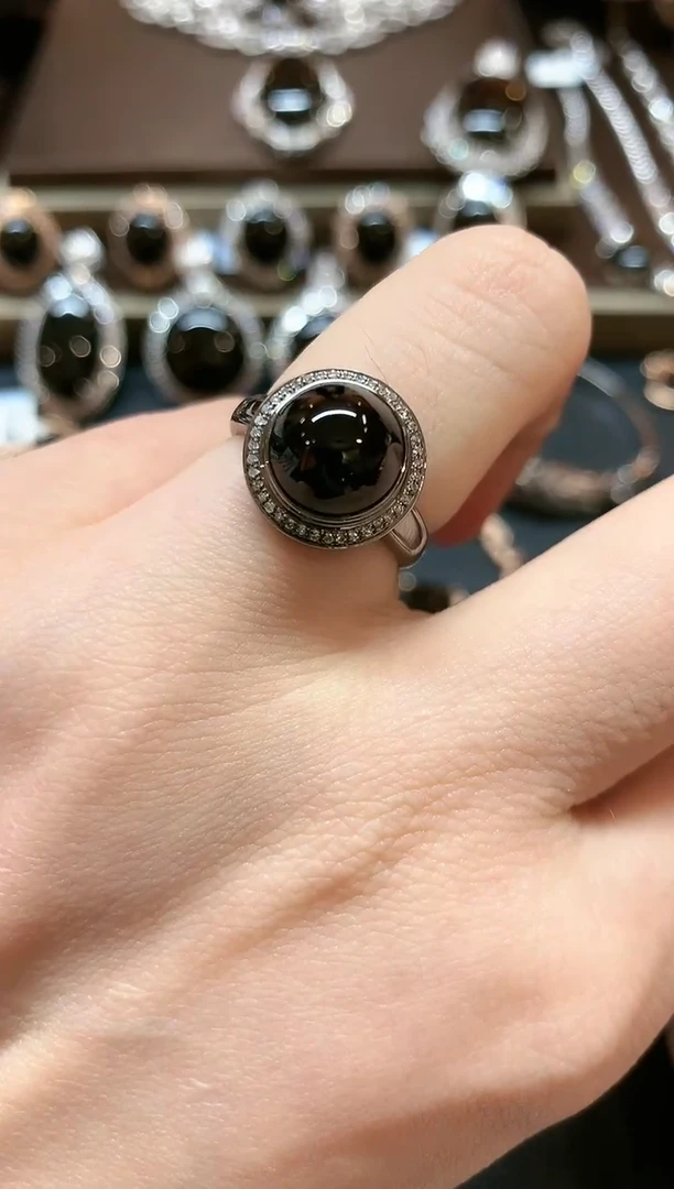 【闪购商品】翡翠戒指18K金镶嵌b106不退换多样性一件发货