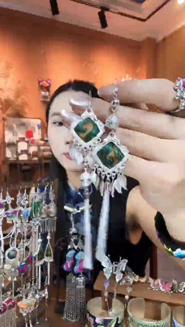 刺绣纯手工民族风耳环