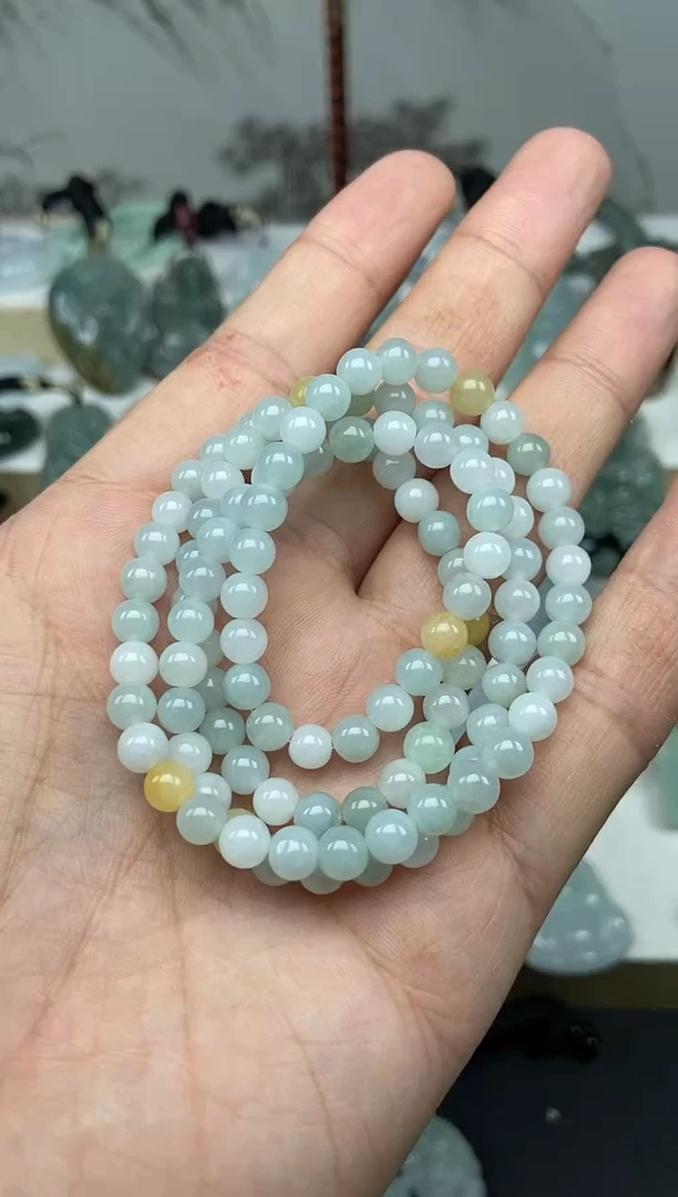 颈饰未镶嵌翡翠珠链
