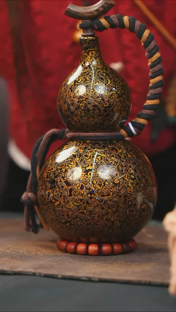 【闪购商品】WJ168漆艺酒葫芦不包手串及旋转底座