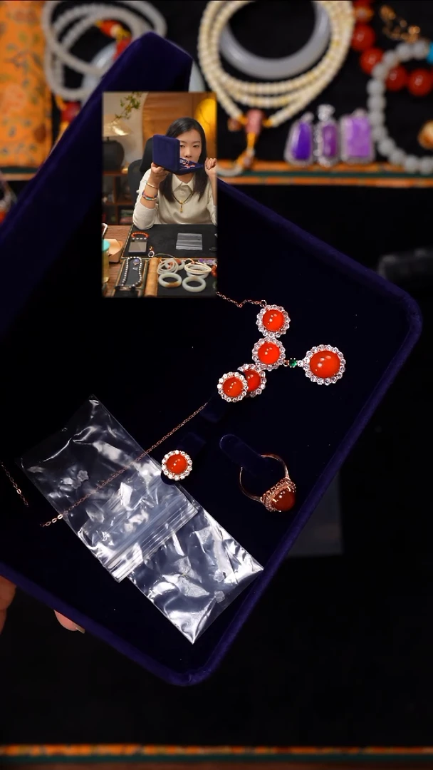 银S925镶嵌颈饰玛瑙/玉髓莉**～见山文玩珠宝回血