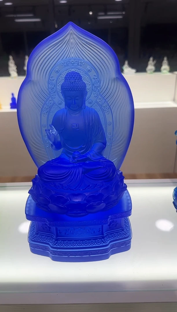 手工艺品琉璃古法琉璃大号蓝色药师31