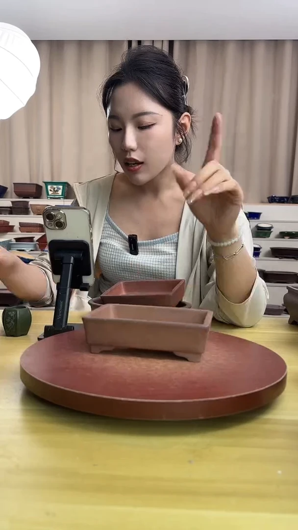 紫砂花盆浅草紫砂花盆微瑕