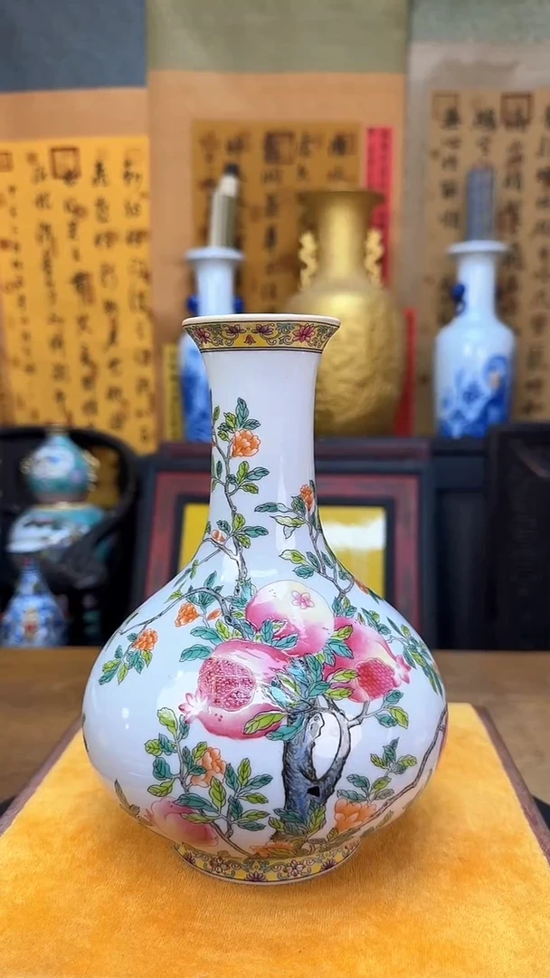 【闪购商品】瓶景德镇陶瓷客厅摆件石榴