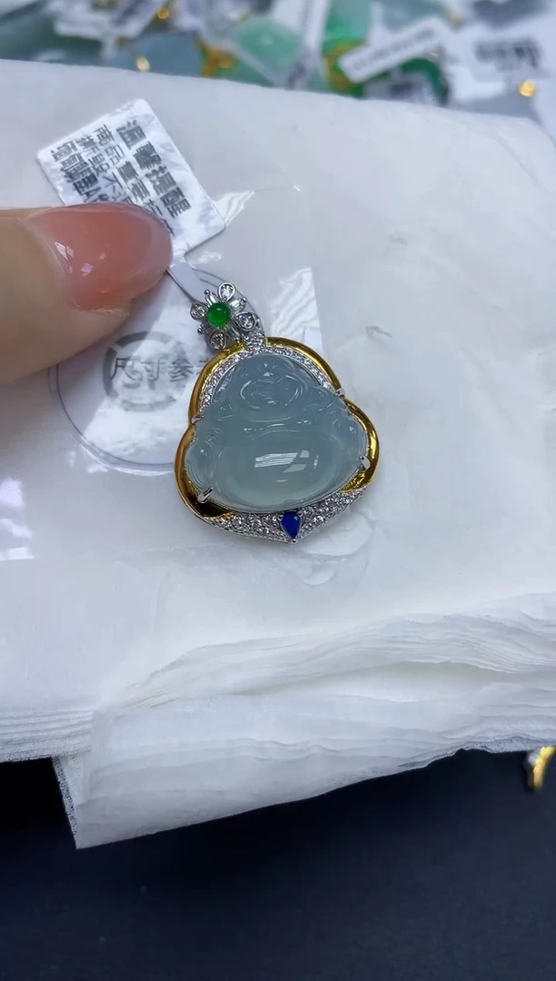 颈饰未镶嵌翡翠天然缅甸翡翠A货多样性发一件