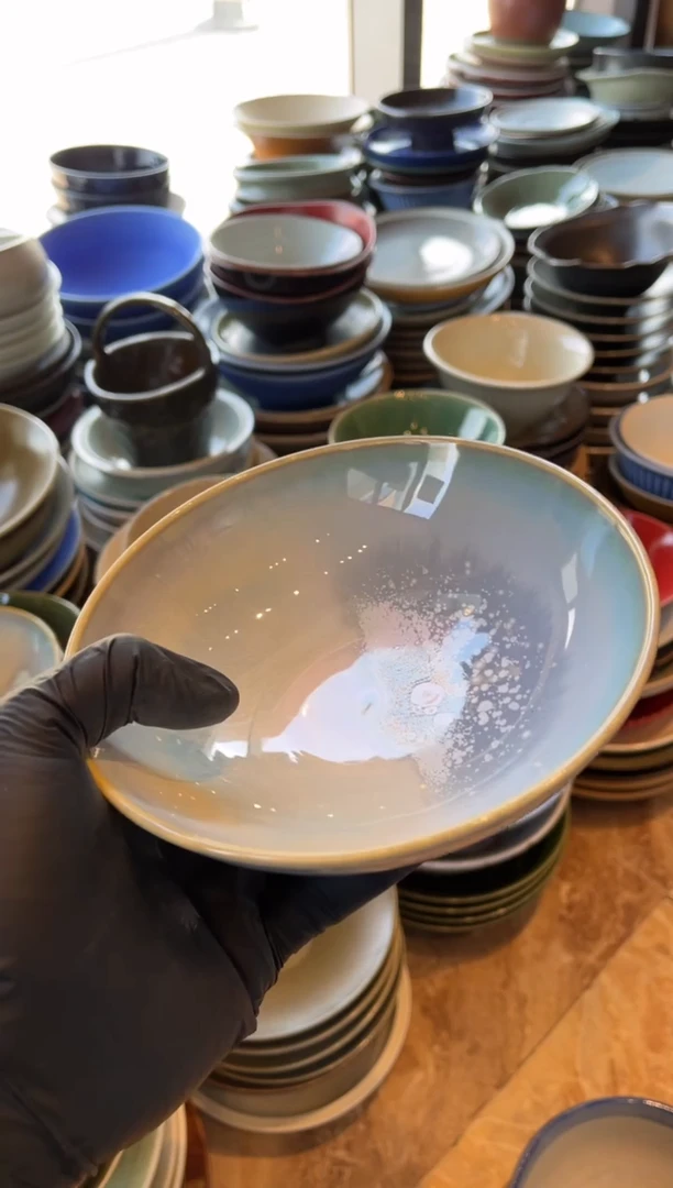 【闪购商品】瓷片718  粉黛圆口碗1个