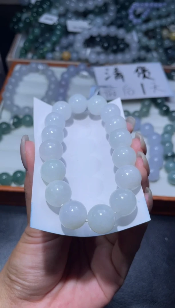 【闪购商品】定制翡翠未镶嵌天然缅甸A货翡翠手串26尺寸12+