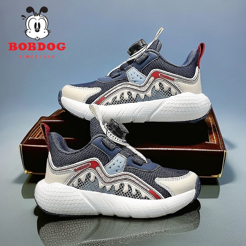 巴布豆2025新款透气鞋子运动鞋跑步鞋童鞋不限休闲春秋男飞织网面