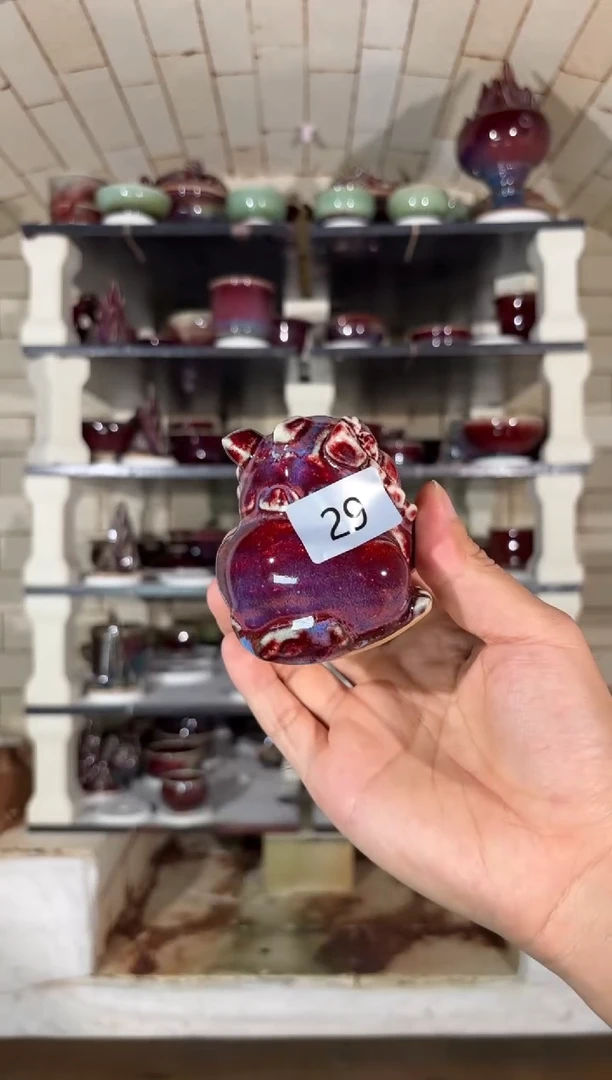 摆件精品窑变钧瓷茶器