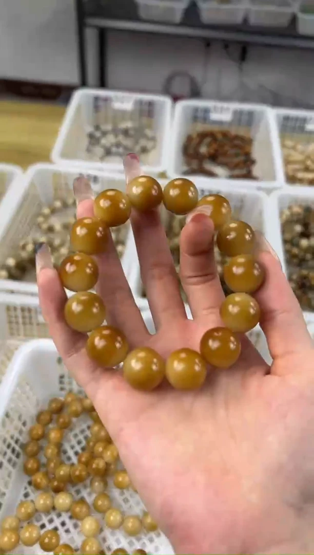 手串菩提根/象牙果卡16风化糖心蛋大圆珠手串323