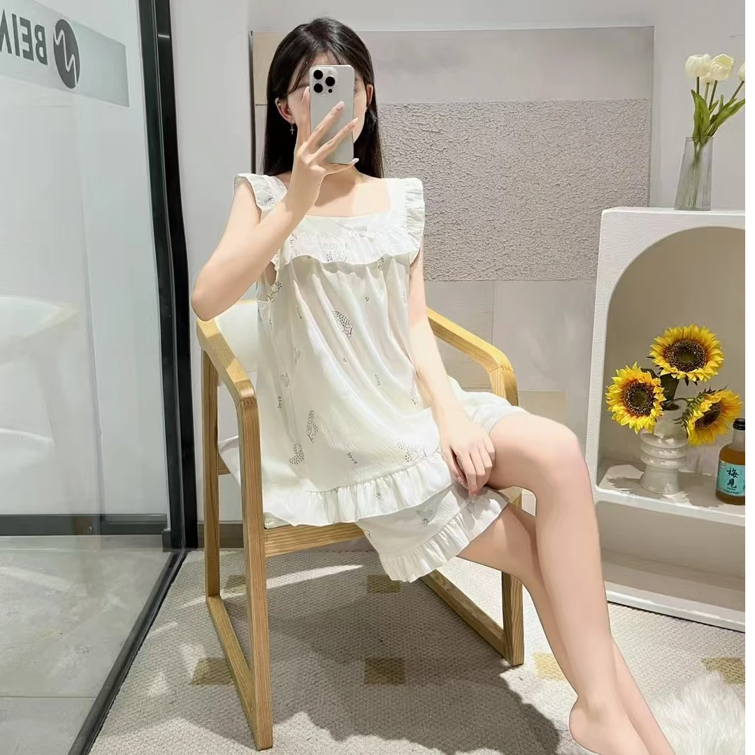 严选福利  女士宽肩短裤睡衣