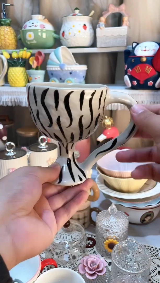 【闪购商品】瓷片斑马杯  质量好发货快放心拍