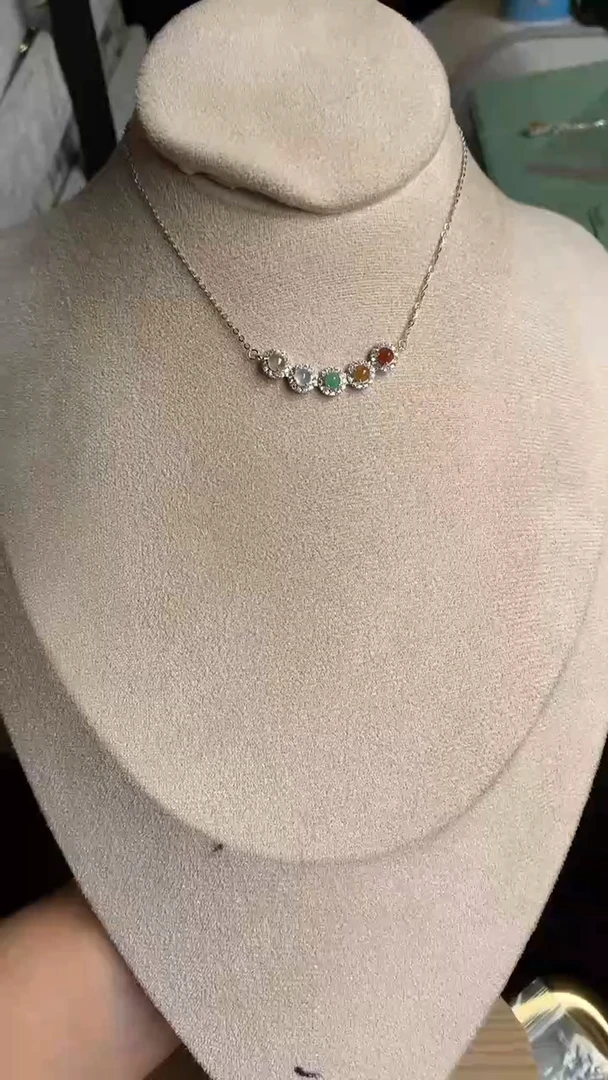 银S925镶嵌戒指翡翠项链9