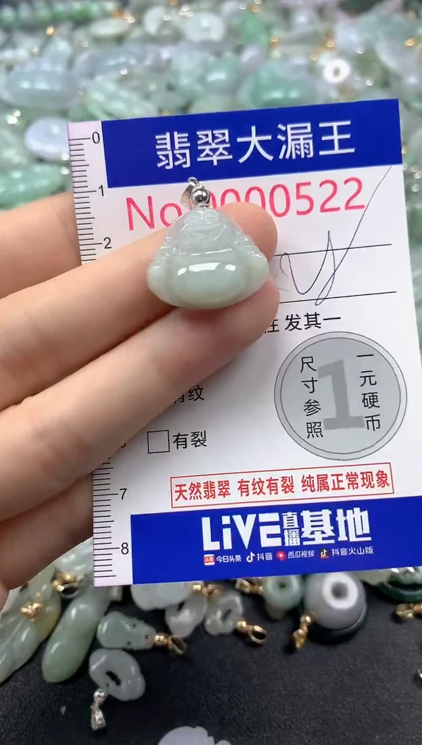 翡翠未镶嵌吊坠(不含链)522